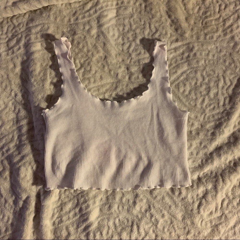 white knit tank top